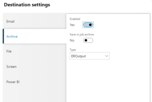 ER Destination Settings Archive